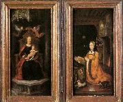 unknow artist Diptych with Margaret of Austria Worshipping china oil painting artist
